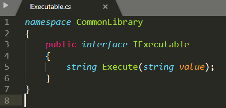 IExecutable interface.