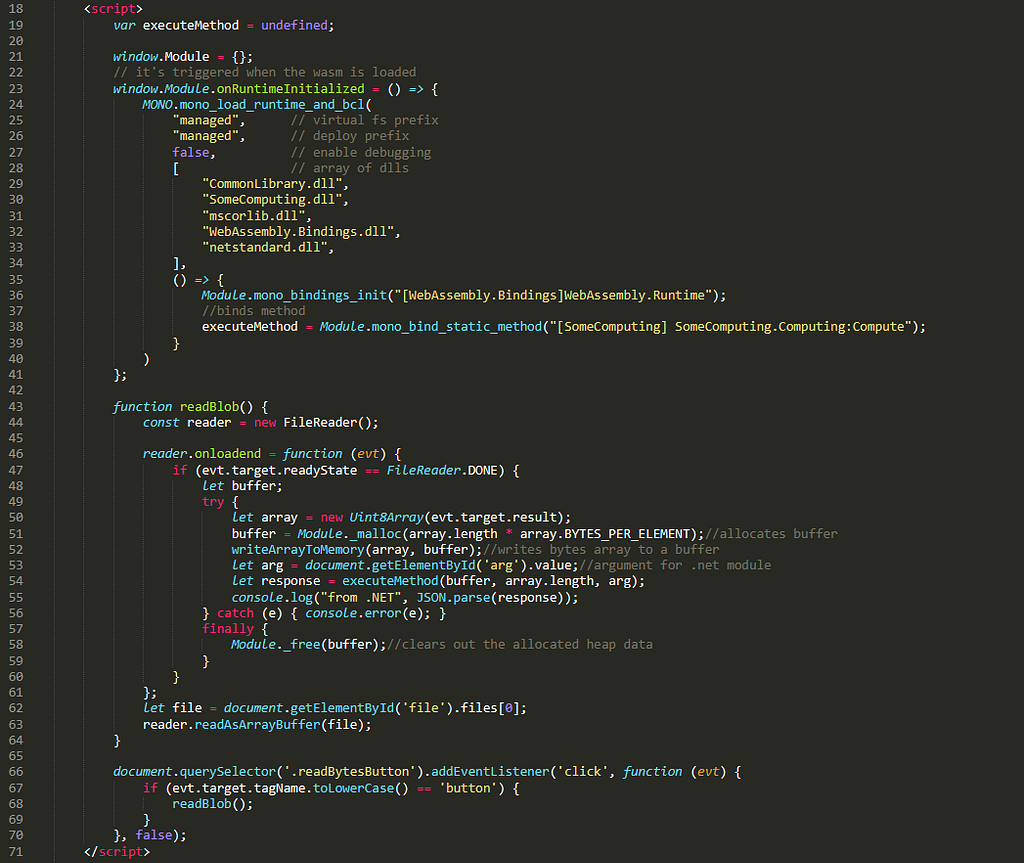 Part of index.html