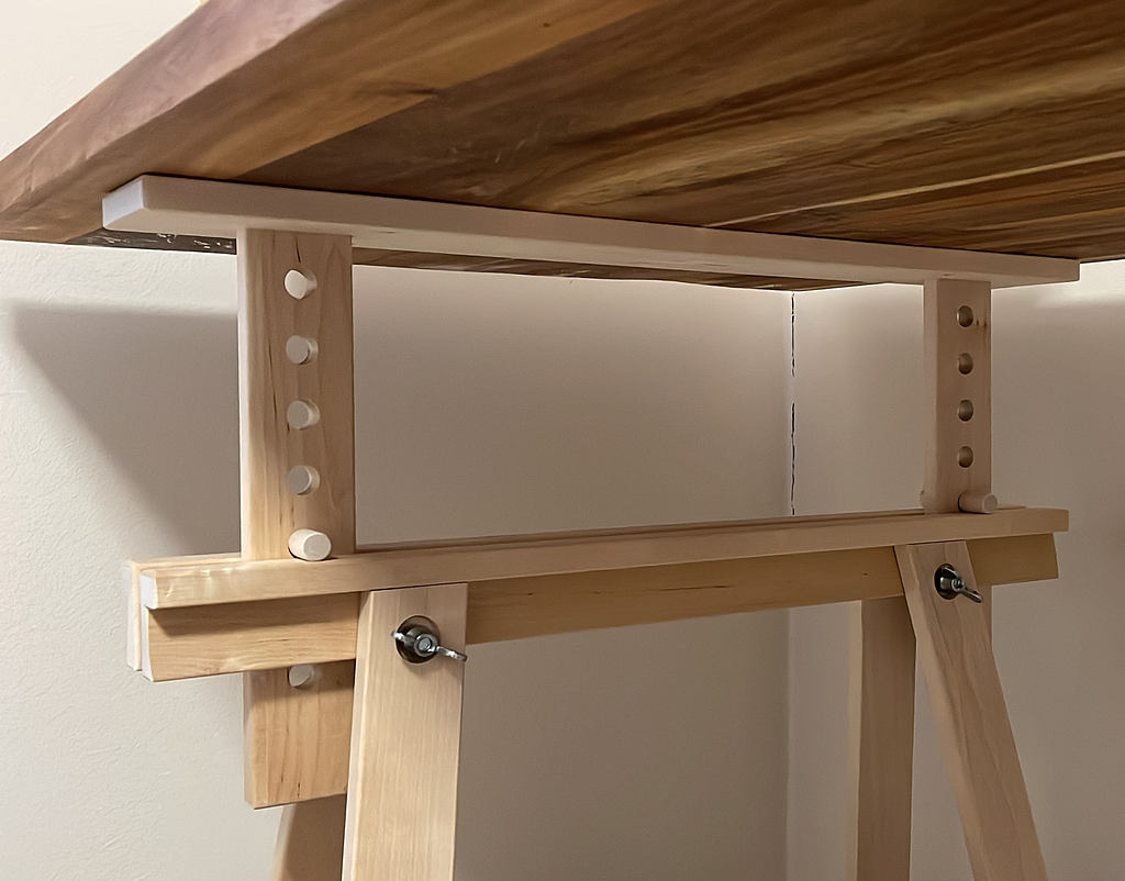 Assembled desk