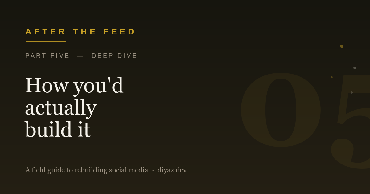 After the Feed | How you'd actually build it (deep dive)